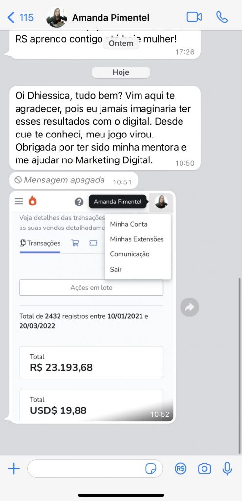 Depoimento METAMORFOSE MILIONÁRIA  18