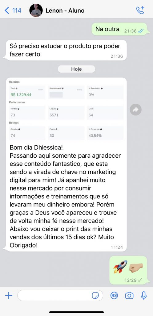 Depoimento METAMORFOSE MILIONÁRIA  16