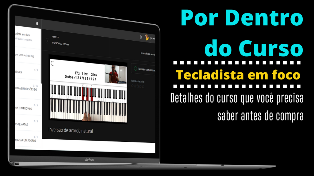 curso de teclado tecladista em foco